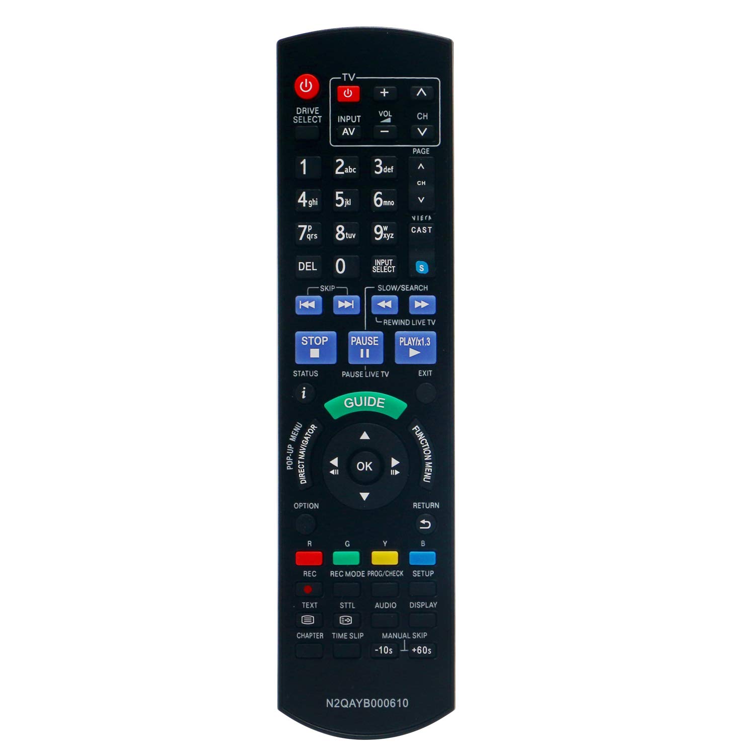 N2QAYB000610 Remote Control Replacement - VINABTY Remote Control for PANASONIC N2QAYB000610 TV Remote Controller