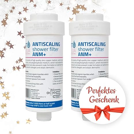 Fit aqua AC-SWR AM-SET-I 2 x Markenfilter FITaqua Kalkfilter für Dusche & Badewanne 2 Stück