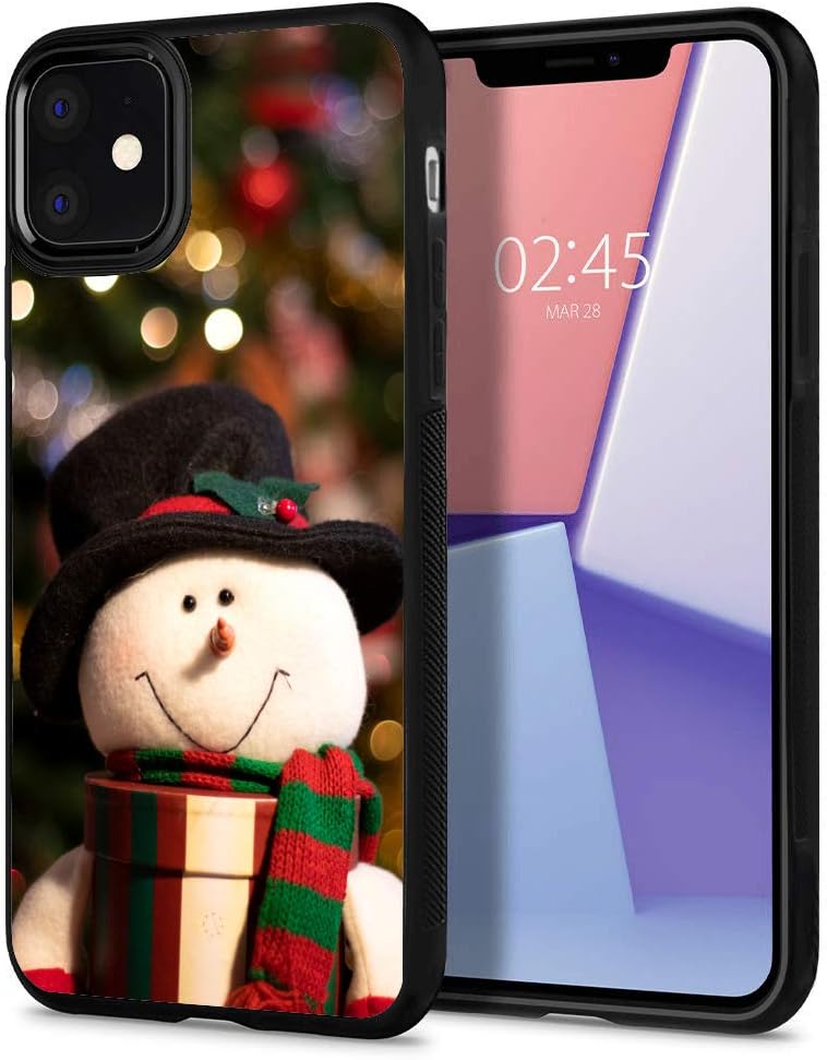 Case for iPhone 11 case Christmas Snowman Slim Soft TPU and Hard Tire Shockproof Protective Phone Cover Case Slim Hybrid Shockproof Protective Phone Case Compatible with iPhone 11