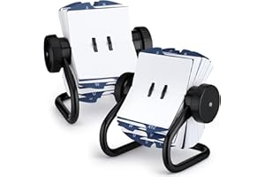 Affrolling 2 Pack Rotary Business Card Holder, Index Card Organizer with 500 Cards, 24 Tab A-Z Index for Storage in Offices desks Meeting Rooms