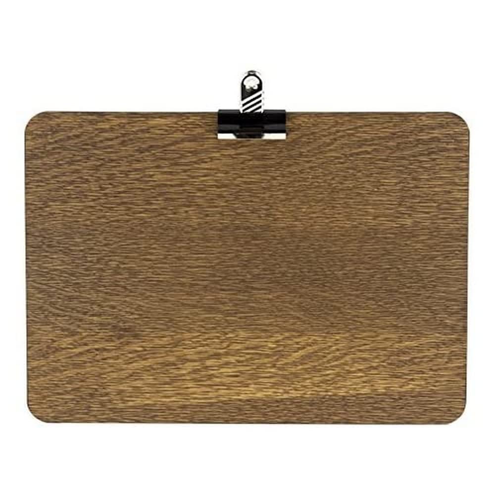 Chalkboards UK WC982A Clipboard, Wood, Dark Oak, 325 x 460 mm