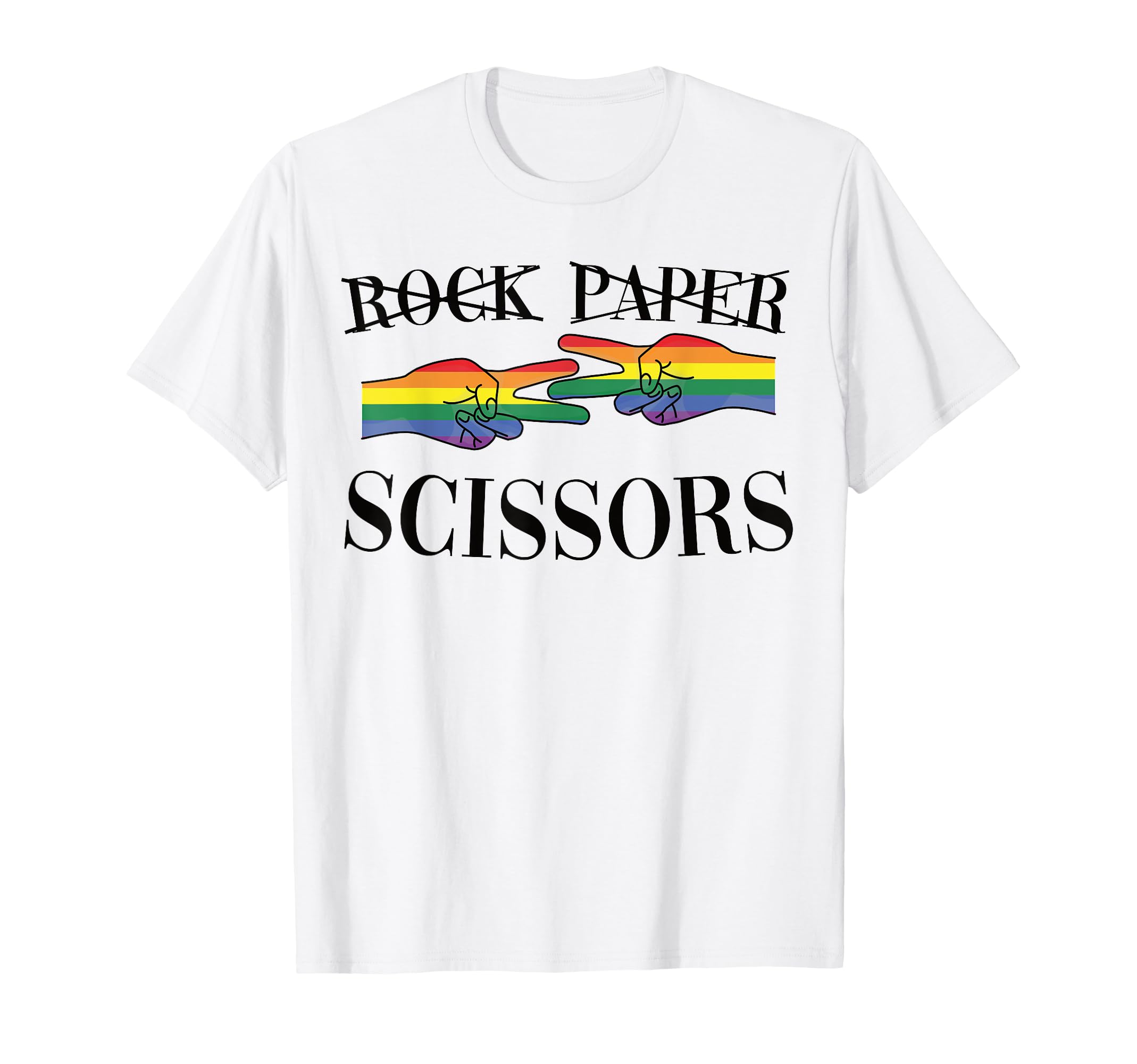 Rock Paper Scissors LGBTQ+ Pride Month Proud Ally T-Shirt