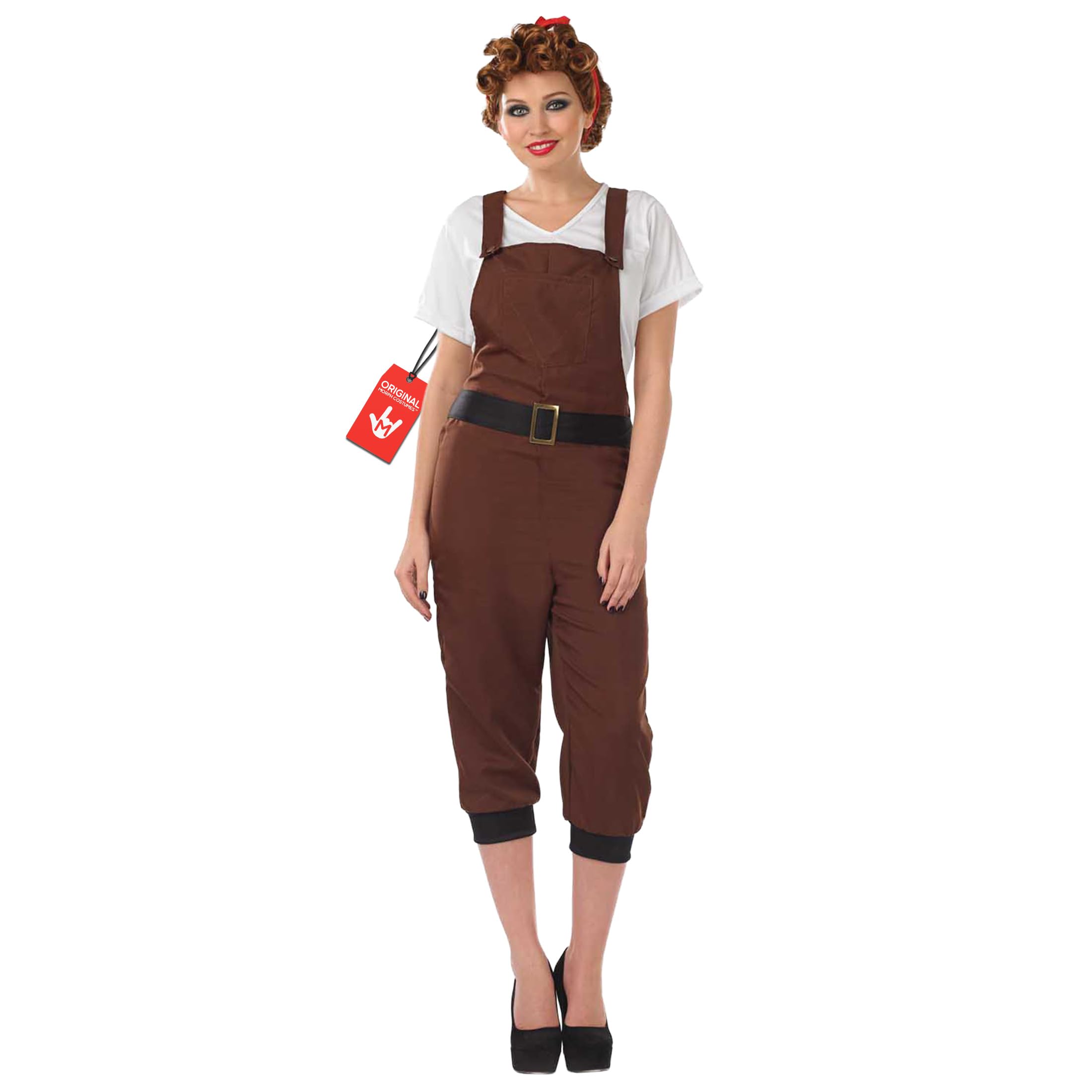 Fun Shack Land Girl Outfit Women's 1940s World War 2 Costume, Army Outfit for Women, WW2 Fancy Dress Costume, Small