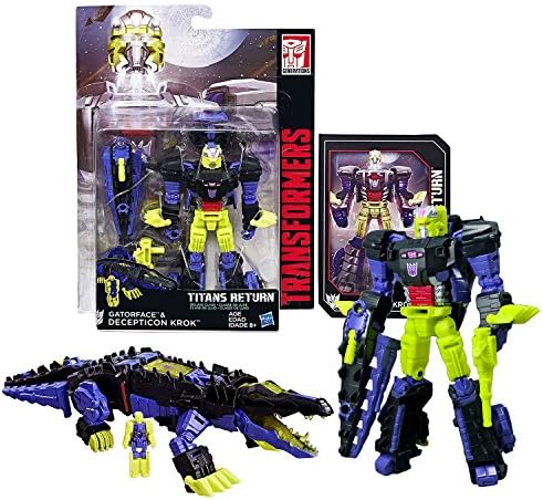 Transformers Year 2016 Titans Return Series 5-1/2 Inch Tall Robot Figure - GATORFACE and DECEPTICON KROK with Blaster and Card (Beast: Crocodile)