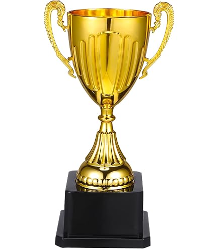 Coupe Trophée Or 37 Cm - Grand Trophée Récompense Pour Sport, Compétition, Événement Scolaire Ou Fête