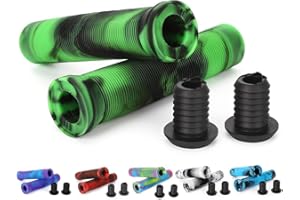 KUTRICK Scooter Grips - Mixed Color MTB & BMX Handlebar Grips | 145mm Soft Grips for Pro Stunt Kick Scooter, Mountain Bike