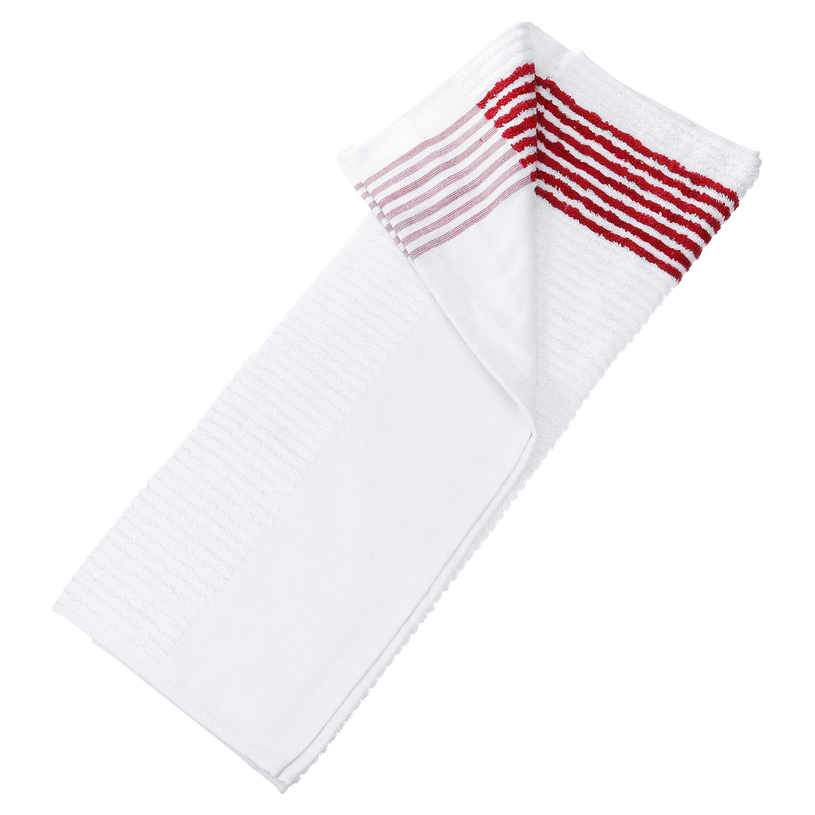 PATIKIL Large Caddy Towel 22" x 44", 1 Pcs Caddie Style Golf Towels Cotton Camping Towels for Golf Bags Golfers Tour Player Club, White-Red