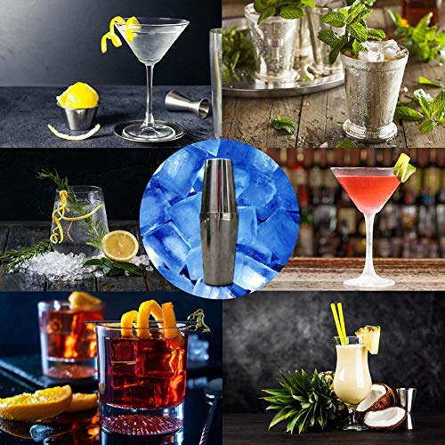 Cocktail Set, 19-Teiliges Cocktail Shaker Set, Edelstahl-Barkeeper-Kit Mit Boston-Cocktail-Shaker Für Party, Bar… – Bild 6
