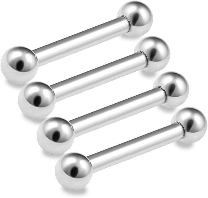 4pcs 14g Barbell Earring Cartilage Triple Forward Helix