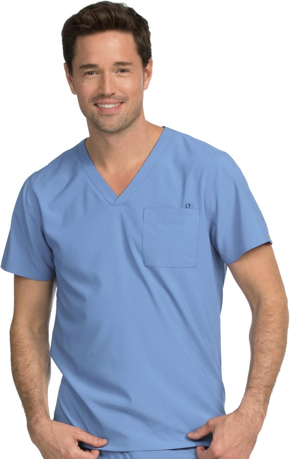 Amazon Com Med Couture Men S Performance 1 Pocket Scrub Top Clothing