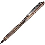 SMOOTHERPRO Solid Brass Bolt Action Pen Compatible with Pilot G2 Refill Stainless Steel Clip Heavy Weight for Tremor Parkinso