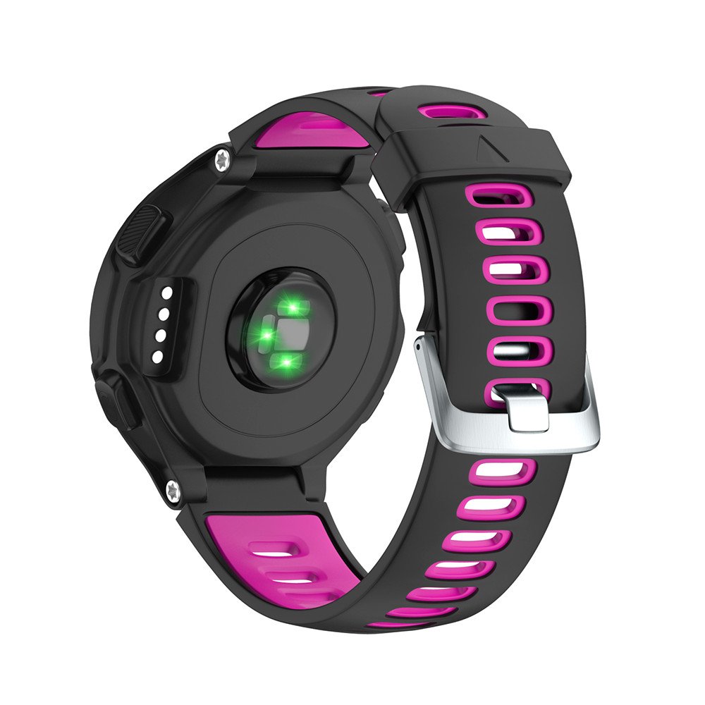 NotoCity for Garmin Forerunner 735XT/235 Strap Replacement Watch Band Silicone Sports Strap for Forerunner 235/230/620/630/735XT(rose pink, silver buckle) โ image 1
