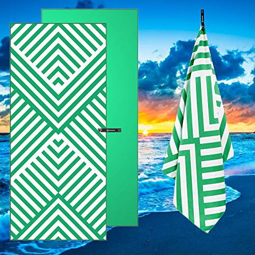 DARCHEN Microfiber Beach Towels Oversize Travel Beach Towel 4 Pack - Quick Dry Towel for Swimming, Sand Free Towel (Extra Large XL 70x35 inch) for Kids Adult