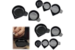 Liyquint 10pcs Powder Pans,Diamond Weighing Pan Electronic Scale Tray Mini Scale Pan Mini Gram Scale Plate，5 Sizes Can Weigh 