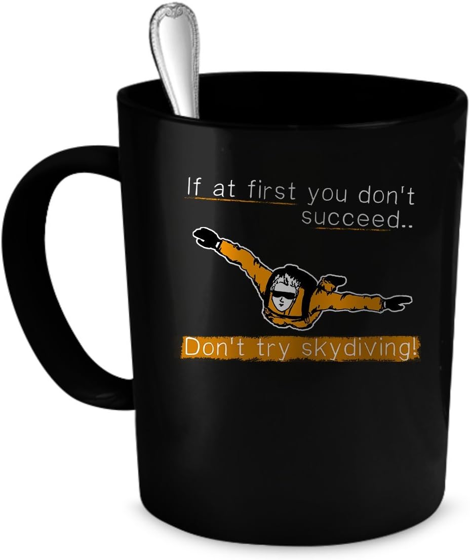 Skydiving Coffee Mug. Skydiving gift 11 oz. black