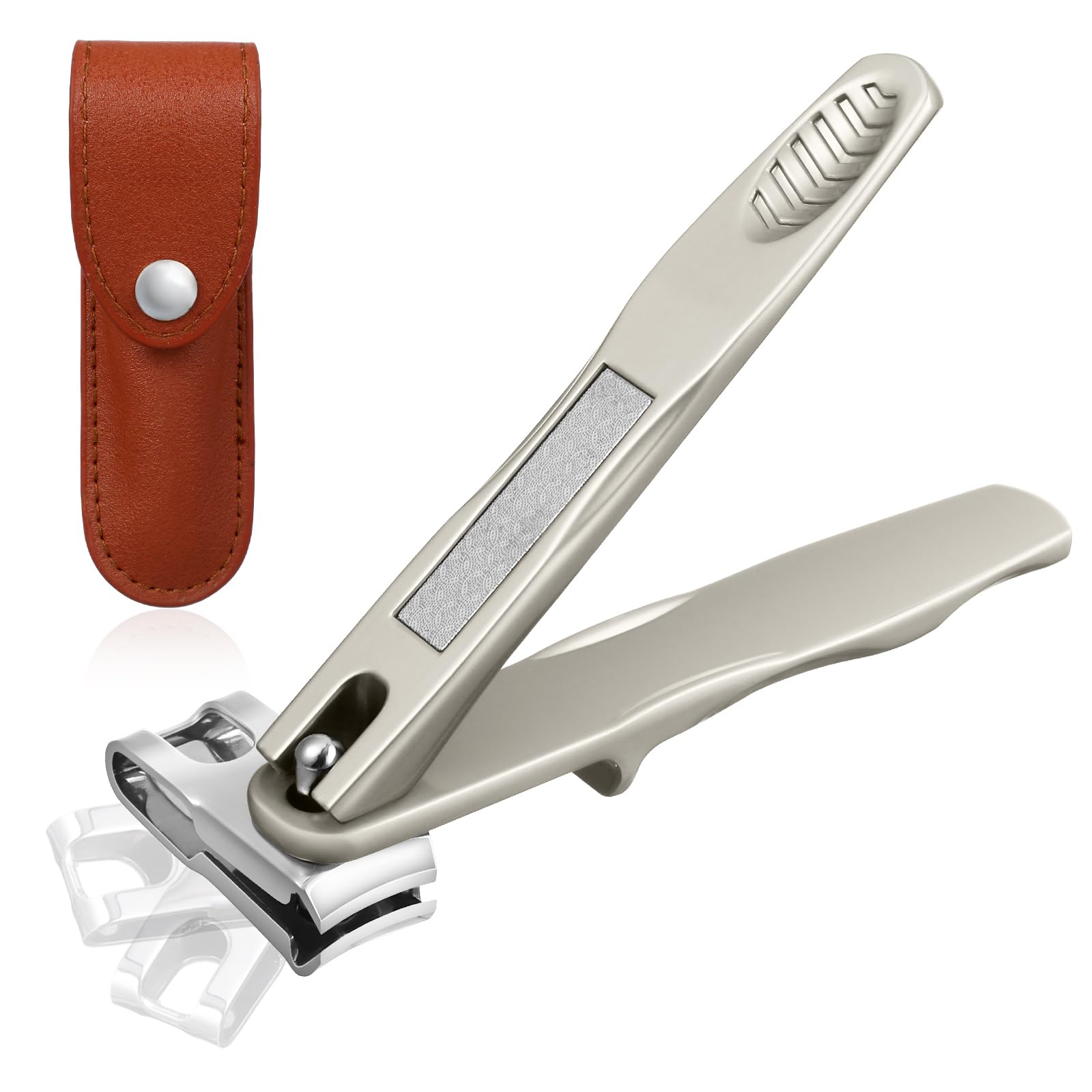 Photo 1 of Nail Clippers for Seniors, 360 Degree Rotary Fingernail and Toenail Clippers with Long Handle Ultra Sharp Sturdy Stainless Steel Heavy Duty Large Toe Nail Clippers for Thick Nails Built-in Nail File