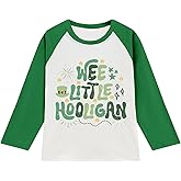 Kachibud Todder Boys Girls St.Patrick's Shirt Kids Irish Shamrock Raglan Long Sleeve Tees Celebration Gifts Tops 2-7 Years