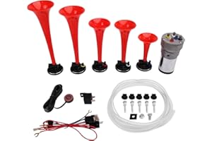 FARBIN Musical Air Horns Plays Dixieland Melody Music Horn Dixie Air Horn with Button Multi-frequency Sound Five Trumpet Dixi