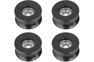 TOPINCN U- Pulley Roller 0840UU U Type Wheel for Hardware Doors Windows Track Drive Mechanical Equipment 8x40x20.7mm 4pcs