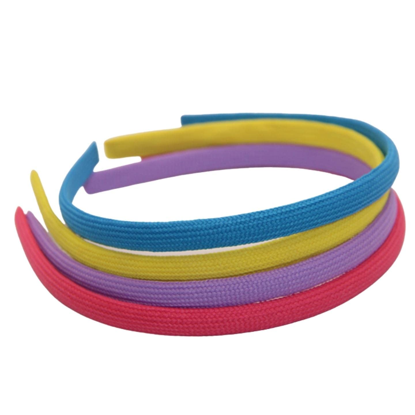 Topkids Accessories 1CM Wide Headband Multipack, Various Designs & Styles For Girls, Ladies, Unisex Adults & Unisex Kids Hair (Spring Brights)