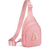 Viverte Small Initial Sling Bag for Girls & Women - Cute Crossbody Fanny Pack Gift