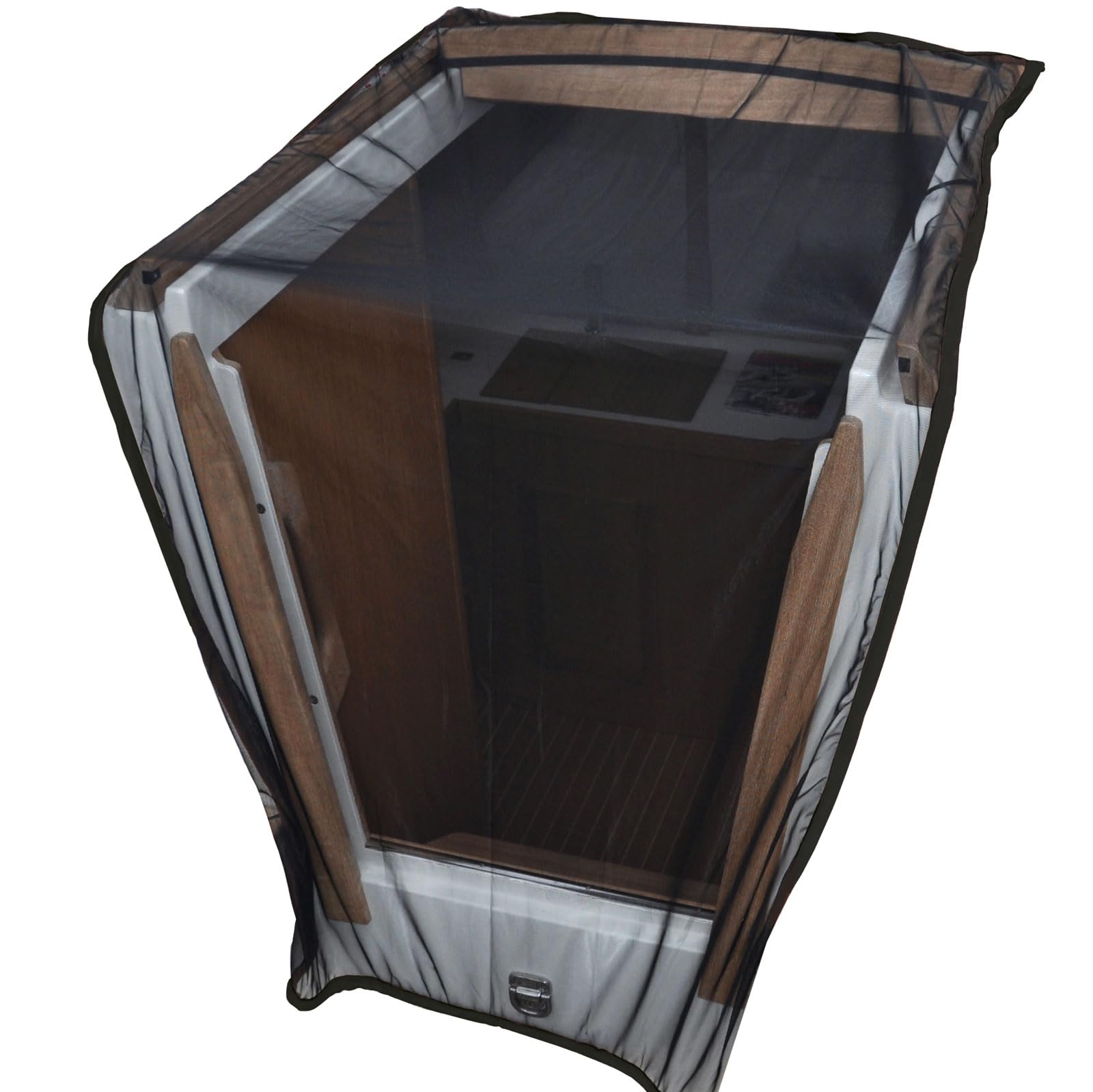 Waterline Design Mosquito NET/Bug Screen Cover The companionway, Stays in Place with a Weight Band. Universal Size for sail- and motorboats.(#1460).