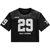 BEAUDRM Men's Jersey Shirts Graphic Oversized Y2k Baggy Shirt Crew Neck Short Sleeve Crop Tee Tops