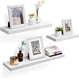 VASAGLE LWS28WT Wall Shelf 80 cm MDF White Floating Shelf view 5