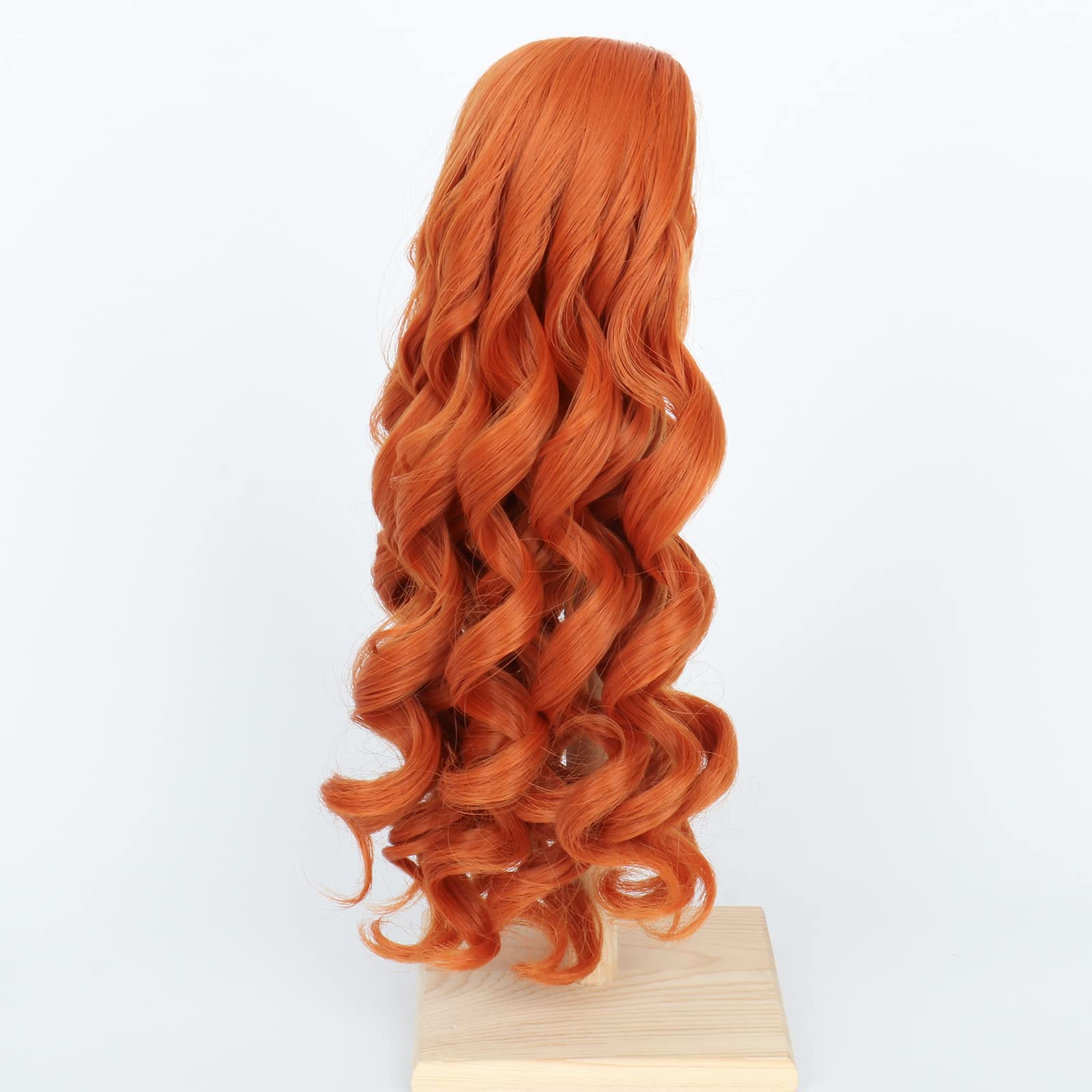 Miss U Hair Cute 7-8 Inch (for 17CM-19CM's head) 1/4 BJD Wig Doll Wig Long Curly Carrot MSD DOD Pullip Dollfie Wig Handmade Girl Doll Making Supplies
