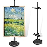 UriMaxa Adjustable Tabletop Easel Stand, Metal Easels for Display, Picture Frame Stand with Heavy Duty Round Base & Non-slip Pads, for Picture, Artwork, Photos,Signs (30in)