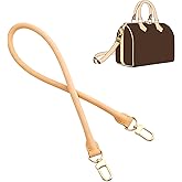 OAikor Vachetta Leather Shoulder Strap Purse Straps Replacement Compatible with Lv Graceful Damier Soft Speedy20 25 30 Bag,Top Cowhide Leahter Bag Rolled Strap,W:0.7"(1.8cm),L:27.6"(70cm),Beeswax