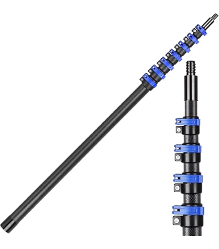 Amazon.com: 20FT Heavy-Duty Fiberglass Telescopic Extension Pole-High Stiffness, Non-Conductive, Twist Lock for Electrical Rescue, Paint,Indoor/Outdoor Cleaning,Boat Hooks&DIY Mast- Universal 3/4" Threaded Tips : Health & Household Amazon.com: 20FT Heavy-Duty Fiberglass Telescopic Extension Pole-High Stiffness, Non-Conductive, Twist Lock for Electrical Rescue, Paint,Indoor/Outdoor Cleaning,Boat Hooks&DIY Mast- Universal 3/4" Threaded Tips : Health & Household