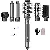 IBAYS Hair Dryer Brush 6 in 1 Hair Styler, 110,000 RPM High-Speed Negative Ionic Hair Dryer, Auto Curl Frizz-Free Blow Dryer Brush for Curling Volumizing Straightening Styling