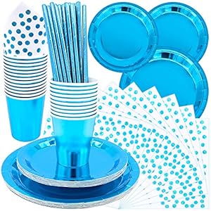 99pcs-Disposable-Tableware-Set-Blue-Party-Dinnerware-Blue-Background-Will-Enhance-Your-Table-Layout-and-Match-Any-Party-Theme BLLREMIPSUR 99pcs Disposable Tableware Set, Blue Party Dinnerware, Blue Background Will Enhance Your Table Layout and…