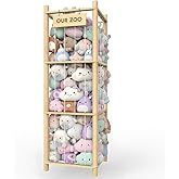 POOSIDE Stuffed Animal Storage Organizer, 53.5" Solid Wood Zoo Toy Holder for Kids Bedroom, Nursery & Playroom, Large Plush Toy Storage Holder, Holds 40 Plush Stuffed Animals, No-Tool Easy Assembly
