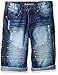 Southpole Boys' Big Biker Denim Shorts with Destructed Ripped in
