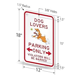SmartSign Dog Lovers Parking Only Violators Barked