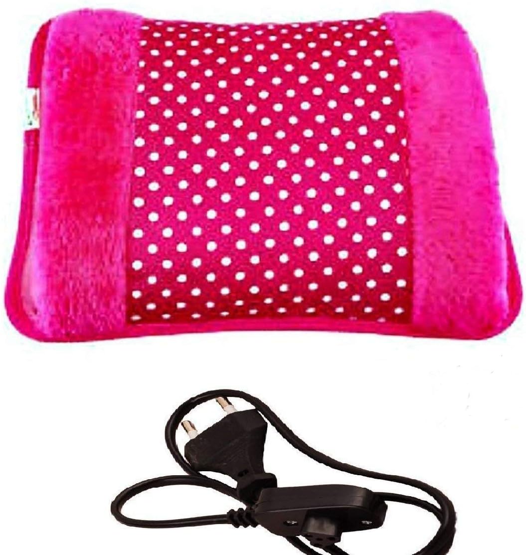 BELIONERA Portable Rechargeable Electric Heat/Hand Warmer/Hot Water Bag with Soft Velvet Cover - Ideal For Warm Your Hands/Pain Relief/Muscle Relaxation (Velvet_Multi color)