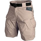 Tactical Shorts Men's Water-Resistant Outdoor Cargo Cotton Blend Hiking Fishing Short with NO Belt