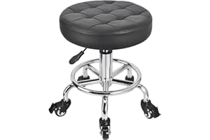 JOSTZHXIN Low Height Roller Stool Height Adjustable, Mechanic Stool Low Rolling Chair, Footstool Modern Roller Seat for Salon SPA Home Office Garage Shop (Style 3)