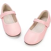 Hehainom Toddler Girls Flats Mary Jane Flower Girl Dress Shoes School Wedding Party Shoes
