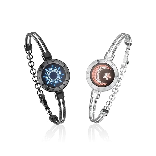 TOTWOO Long Distance Touch Bracelets for Couples, Vibration