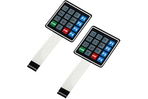 Xiaoyztan 16-Key Matrix Membrane Switch, 4 x 4 Universal Array Keypad with 8 Pin 2.54mm Pitch Female Connector, Pack of 2 Pcs