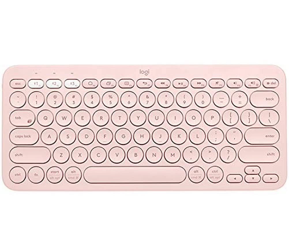Logitech K380 Multi-Device Bluetooth Keyboard, QWERTY Italian Layout - Pink — image 1