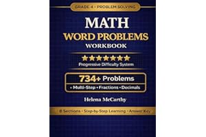 Grade 4 Math Word Problems Workbook: 734+ Multi-Step Problems with Fractions, Decimals, Division & Real-World Practice | Comm
