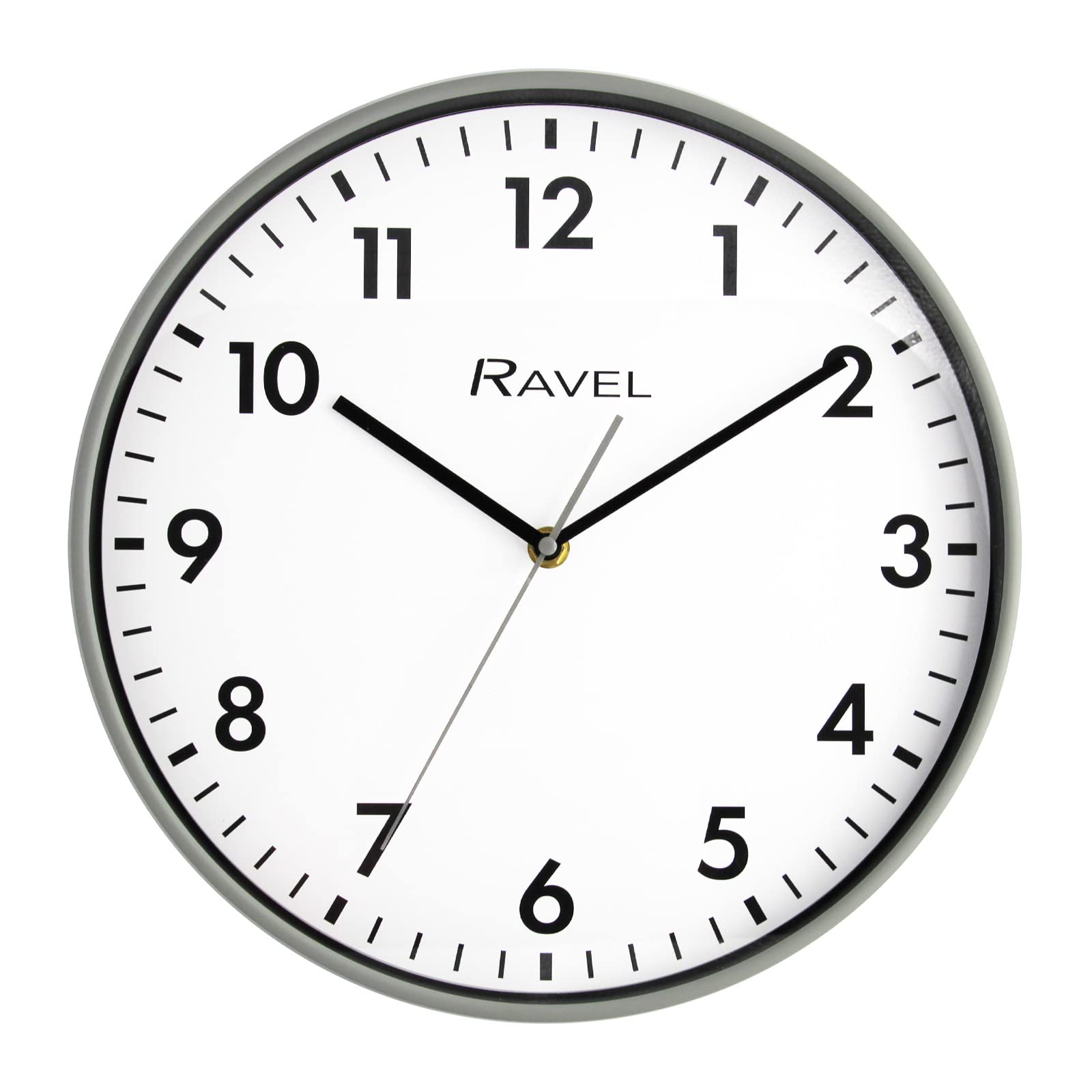 Ravel - Modern 30cm Office and Kitchen Wall Clock - Analogue Quartz - RWC.30.13 - Grey — image 1