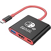 AHGEIIY Switch 2 Dock for Nintendo Switch Docking Station, Upgrade for Nintendo Switch TV Adapter with 4K@ 60Hz HDMI USB 3.0 and 100W PD Port, Portable Travel Dock for Switch 2/OLED MacBook Steam Deck