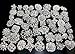 L'vow Silver/gold Color Sparking Wedding Bridal Crystal Brooch Bouquet Kit Pack of 10
