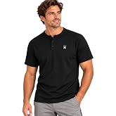 Spyder Mens Henley Shirt - Easy Care Short Sleeve Lightweight Grid Knit | Breathable Grid Knit, Tailored Fit, Lightweight Everyday Top, Comfortable Casual Fit for Weekends, Travel, and Errands