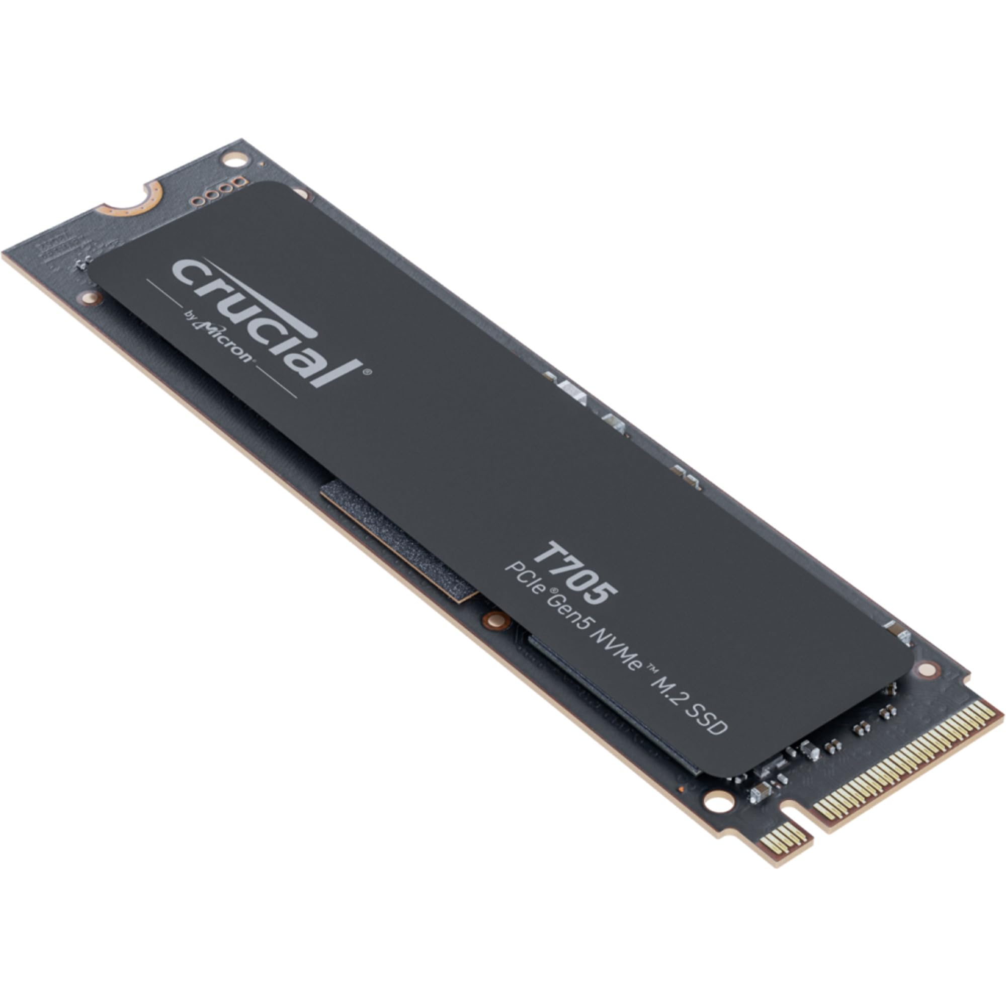 Crucial T705 PCIe Gen5 NVMe 2TB SSD, Up to 14,500MB/s, TLC NAND, Intel & Ryzen Compatible, for Hardcore Gaming & High-Speed Storage, Solid State Drive, Includes 1Mo Adobe CC – CT2000T705SSD3